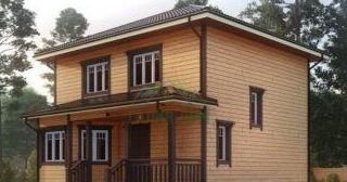 Двухэтажный дом из бруса в Нижнеудинске от Строй-Нжк - строительство от 132912 руб.