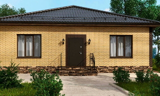Проекты одноэтажных домов из кирпича | Строй-Нжк - Нижнеудинск от 3579 рублей