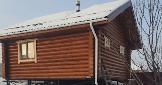 Баня из оцилиндрованного бревна под ключ в Нижнеудинске - от 132912 рублей