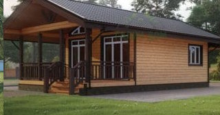 Проект одноэтажного дома из бруса с террасой - Строительство в Нижнеудинске от Строй-Нжк от 132912 руб.